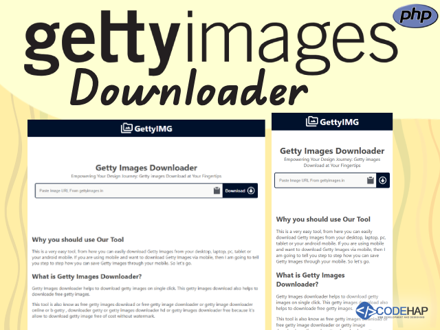 Getty Images Downloader PHP Script | Instant Downloads