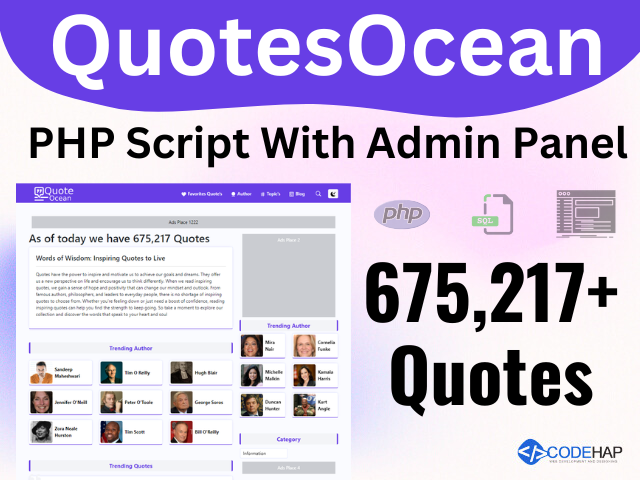 Quotes Ocean PHP script with admin panel
