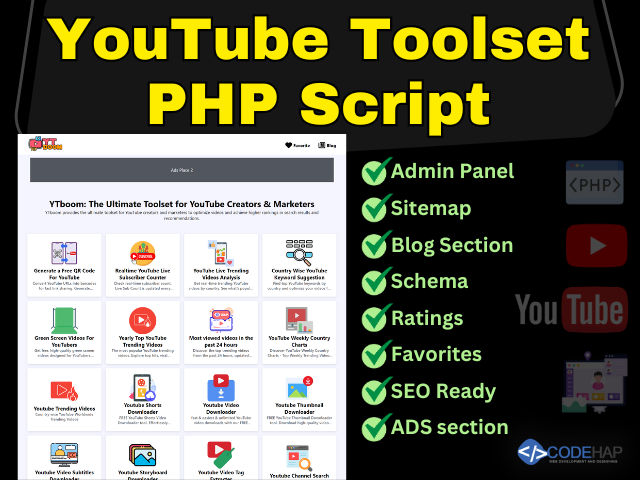 YTBoom - YouTube Tools PHP Script With Admin Panel